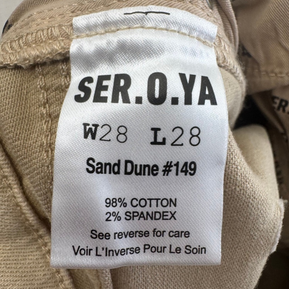 Ser.o.ya Diego Skinny Jeans Sand Dune Distressed Frayed Hem 1487-24 Size 28 - Picture 8 of 16